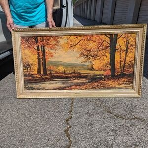 vintage, mid 20th century, framed, lithograph print reproductin Robert Wood